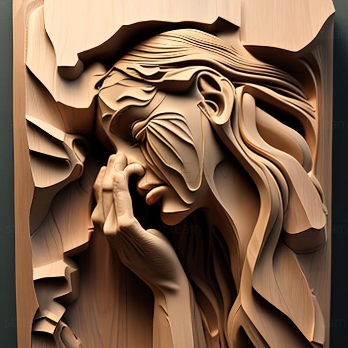 3D модель Хейли Левер, американская художница. (STL)